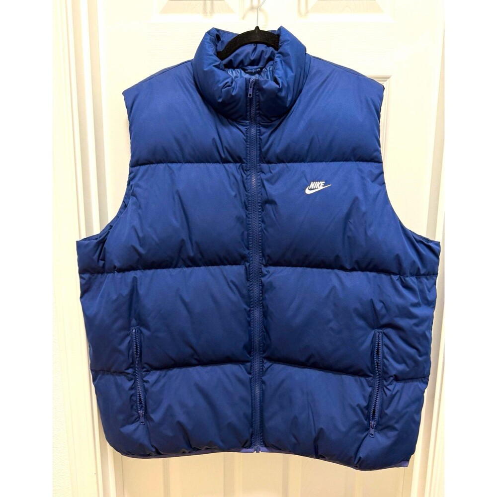Nike Men's Blue Primaloft Puffer Vest Full Zip Size XXL